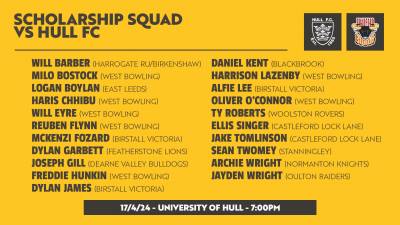 SCHOLARS SQUAD NAMED FOR HULL TRIP
