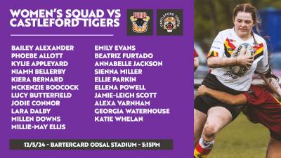 WOMEN'S SQUAD NAMED FOR TIGERS CLASH