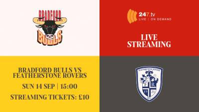 BULLS VS FEATHERSTONE TO BE STREAMED