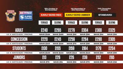 SAVE MONEY WITH A SEASON TICKET!